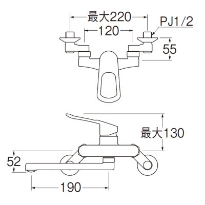 画像2: K17CE-13【SANEI株式会社】   シングル混合栓 (2)