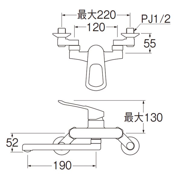 画像2: K17CE-13【SANEI株式会社】   シングル混合栓 (2)