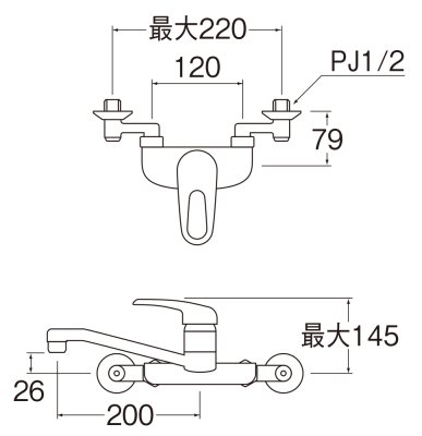 画像2: CK2710-13【SANEI株式会社】   シングル混合栓 (2)