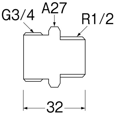 画像2: T2010-20X13   異径ニップル 【SANEI株式会社】 (2)
