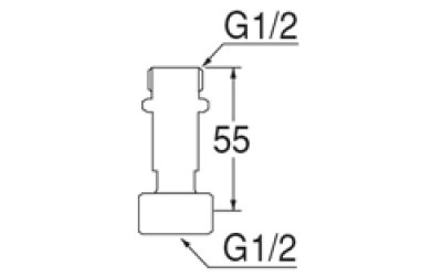 画像3: PT840-2S-13【SANEI株式会社】    片ナット付アダプター (3)