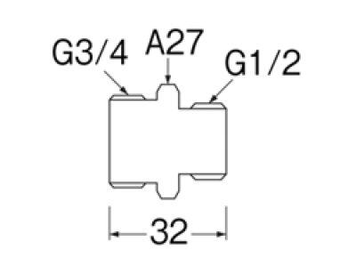 画像2: T201G-20X13   異径ニップル 【SANEI株式会社】 (2)
