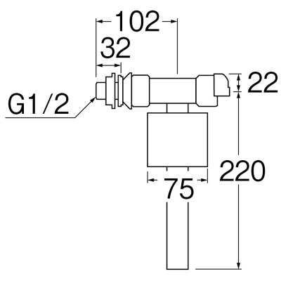 画像2: V530-5X-13   万能ロータンクボールタップ【SANEI株式会社】 (2)