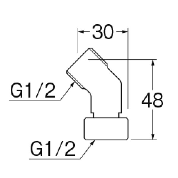 画像4: PT843-2S-13 【SANEI株式会社】 片ナット付45°エルボ  (4)
