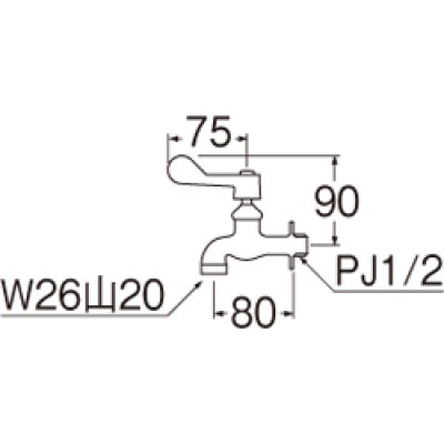 画像2: A1310F-13 　厨房用自在水栓本体［共用形］【SANEI株式会社】 (2)