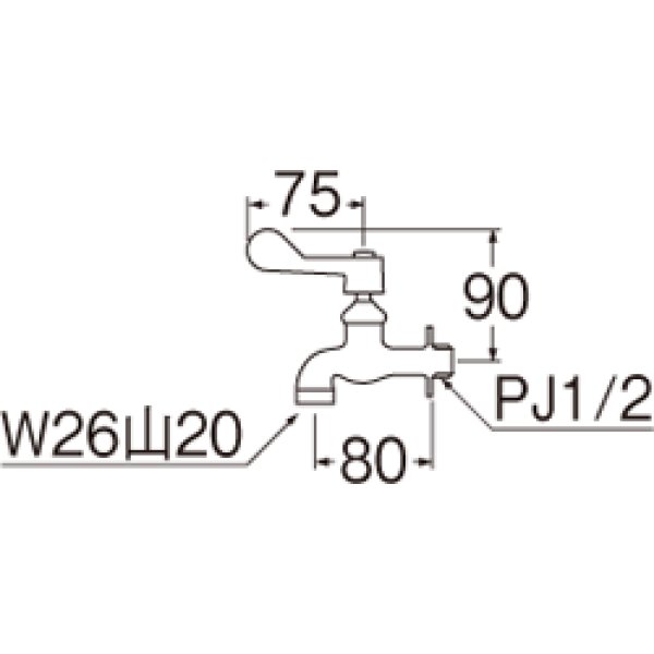画像2: A1310F-13【SANEI株式会社】厨房用自在水栓本体［共用形］ (2)