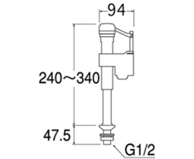 画像3: V538-5X-13    万能立形ロータンクボールタップ 【SANEI株式会社】 (3)