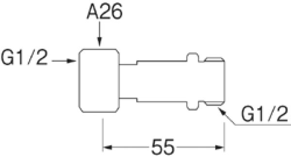 画像2: T840-13【SANEI株式会社】片ナット付アダプター  (2)