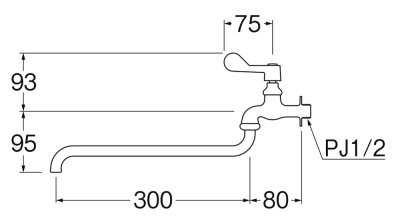 画像2: A1310-L3   厨房用自在水栓［共用形］【SANEI株式会社】 (2)