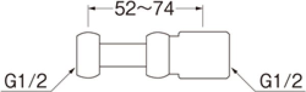 画像2: T832-13X13【SANEI株式会社】　伸縮両ナットアダプター (2)