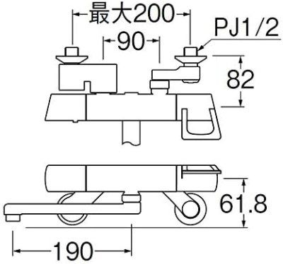 画像2: K1814-13【SANEI株式会社】  サーモ混合栓  (2)
