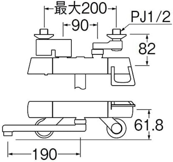 画像2: K1814-13【SANEI株式会社】  サーモ混合栓  (2)