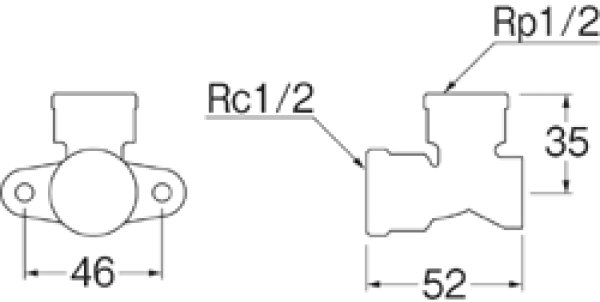 画像2: T738-13【SANEI株式会社】逆座付水栓エルボ  (2)