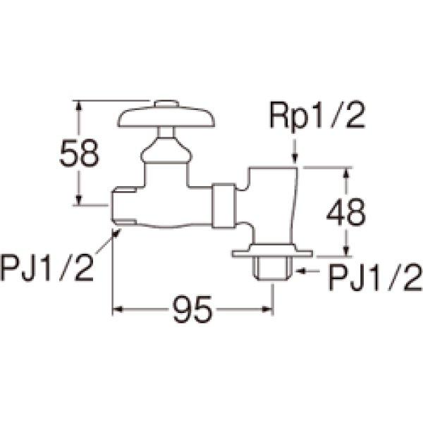 画像2: B21A-13【SANEI株式会社】分岐バルブ  (2)
