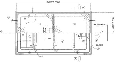 画像2: TOSC-840H 蓋付 浅型グリーストラップ【プレパイ工業株式会社】『側溝型』 FRP製 厨房用 250H 38L (28.5) (2)