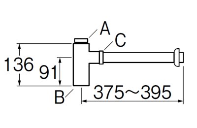 画像2: H761F-32　ボトルトラップ横引管【SANEI株式会社】 (2)