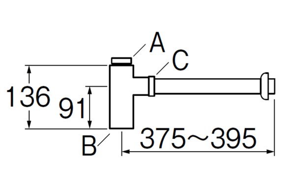 画像2: H761F-32【SANEI株式会社】ボトルトラップ横引管 (2)