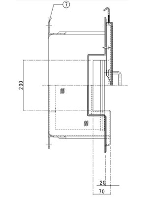 画像5: TOSC-840H 蓋付 浅型グリーストラップ【プレパイ工業株式会社】『側溝型』 FRP製 厨房用 250H 38L (28.5) (5)
