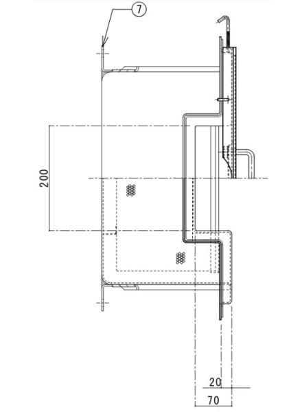 画像5: TOSC-840H　蓋付　浅型グリーストラップ【プレパイ工業株式会社】『側溝型』　FRP製　厨房用　250H　38L (28.5) (5)
