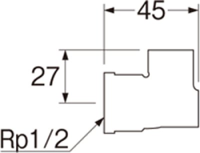 画像2: T52-13X15.88 　銅管座付水栓エルボ【SANEI株式会社】 (2)