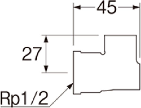 画像2: T52-13X15.88【SANEI株式会社】銅管座付水栓エルボ (2)