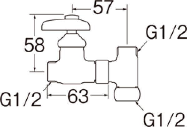 画像2: B26-13【SANEI株式会社】分岐バルブ  (2)