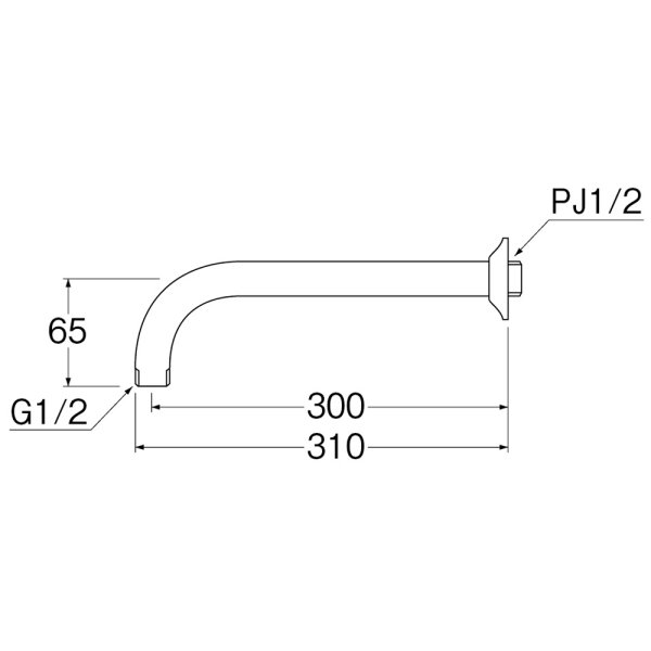 画像2: S104-63X2【SANEI株式会社】シャワーアーム   (2)