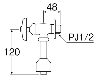 画像2: V90J-13   小便器洗浄水栓 【SANEI株式会社】 (2)