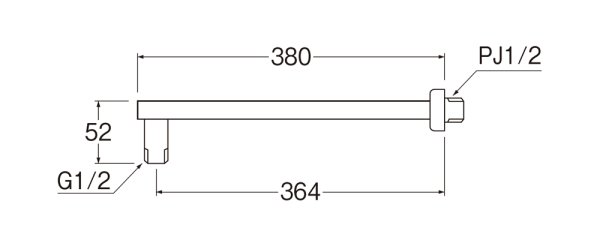 画像2: S104-63X1【SANEI株式会社】シャワーアーム (2)