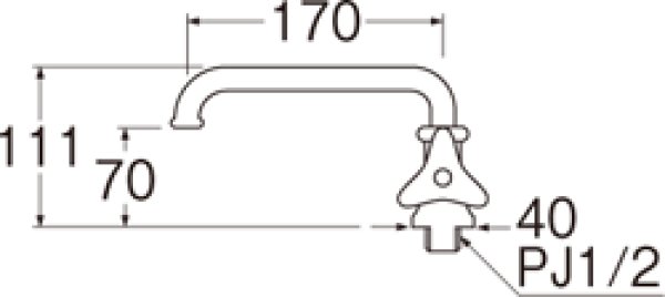 画像2: A501-13 【SANEI株式会社】 立形自在水栓（固定コマ仕様）［共用形］ (2)