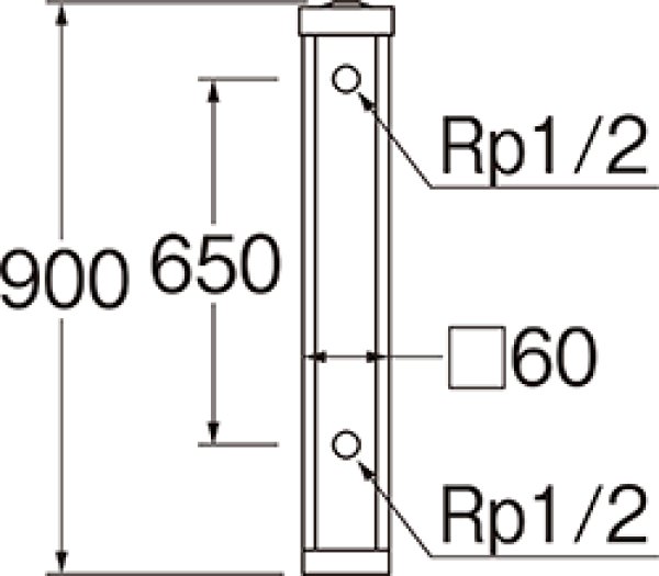 画像3: T803-60X900-LBR【SANEI株式会社】木目調水栓柱 (3)