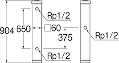 画像3: T803BW-60X900-LBR   木目調水栓柱【SANEI株式会社】 (3)