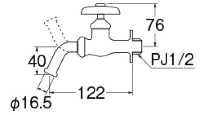 画像2: Y120WK-13   万能ホーム水栓(凍結防止付)【SANEI株式会社】 (2)