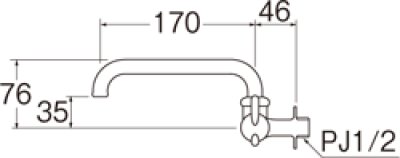 画像2: JA205-13【SANEI株式会社】　ミニセラ横式自在水栓 (2)