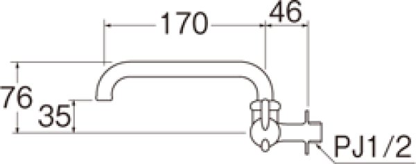 画像2: JA205-13【SANEI株式会社】　ミニセラ横式自在水栓 (2)