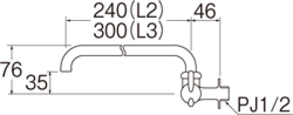 画像2: JA205-L3-13【SANEI株式会社】ミニセラ横式自在水栓 (2)