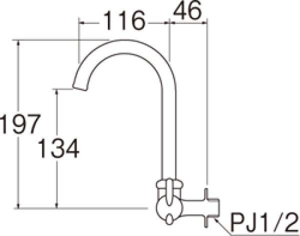 画像2: JA265-13【SANEI株式会社】　ミニセラ横形ツル首自在水栓 (2)