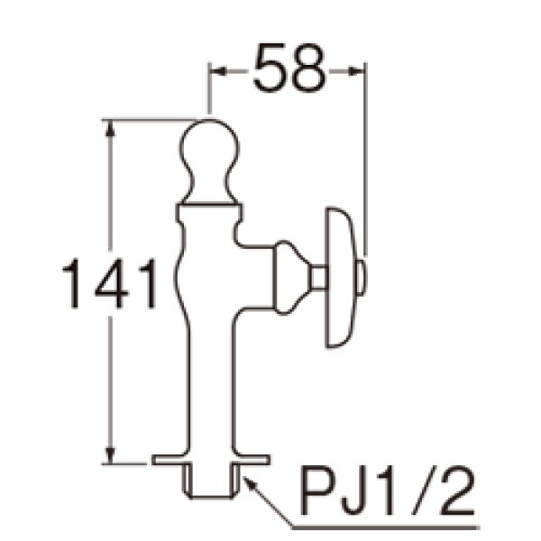 画像2: Y569A-13  【SANEI株式会社】 自閉立形水飲水栓 (2)