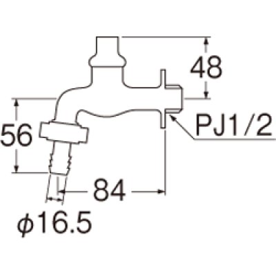 画像2: Y70J-13  【SANEI株式会社】共用カップリング横水栓 (2)