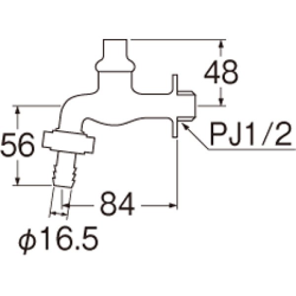 画像2: Y70J-13【SANEI株式会社】共用カップリング横水栓 (2)