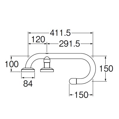 画像3: W584【 SANEI株式会社】カウンター手すり (3)