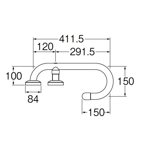 画像3: W584【 SANEI株式会社】カウンター手すり (3)