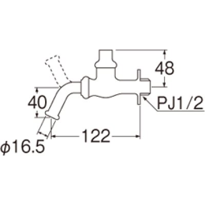 画像2: Y16J-13  【SANEI株式会社】 共用万能ホーム水栓  (2)