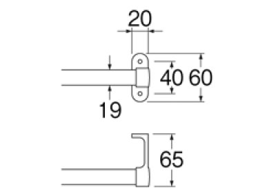 画像2: W52-各長さ【SANEI株式会社】丸タオル掛  (2)