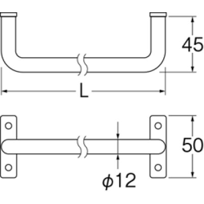 画像2: W5717-サイズ-W  アイアンバー【SANEI株式会社】 (2)
