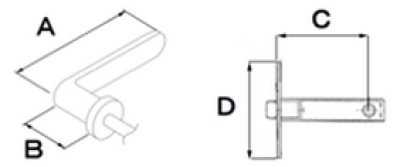 画像2: KC980161Z2 スイングドア用レバーハンドル【Panasonic】ユニットバス (オフホワイト)<金属製> (2)
