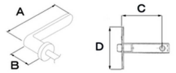 画像2: KC980161Z2 スイングドア用レバーハンドル【Panasonic】ユニットバス　（オフホワイト）＜金属製＞ (2)