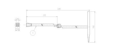 画像2: S220B 止水栓キー(中折) 【ミヤコ株式会社】 (2)