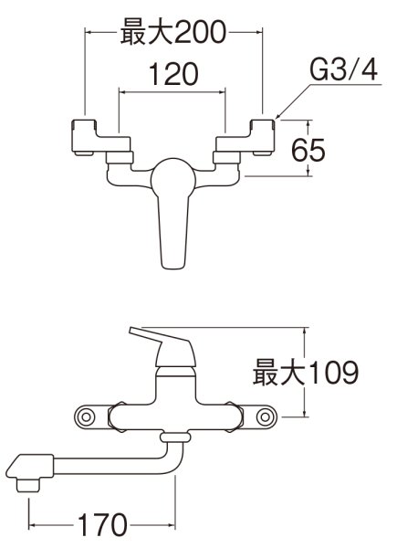 画像3: CK1700D-2-20【SANEI株式会社】   シングル取替用混合栓 (3)