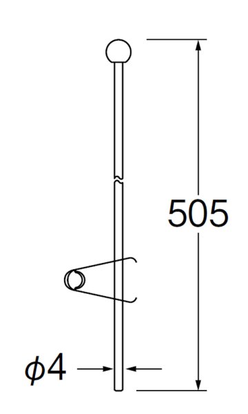 画像2: H700-450【SANEI株式会社】ポップアップ引棒 (2)